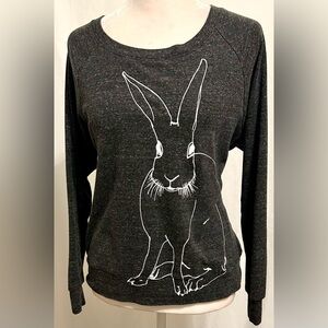 Supermaggie Pia Pullover Funny Bunny pullover in heather grey